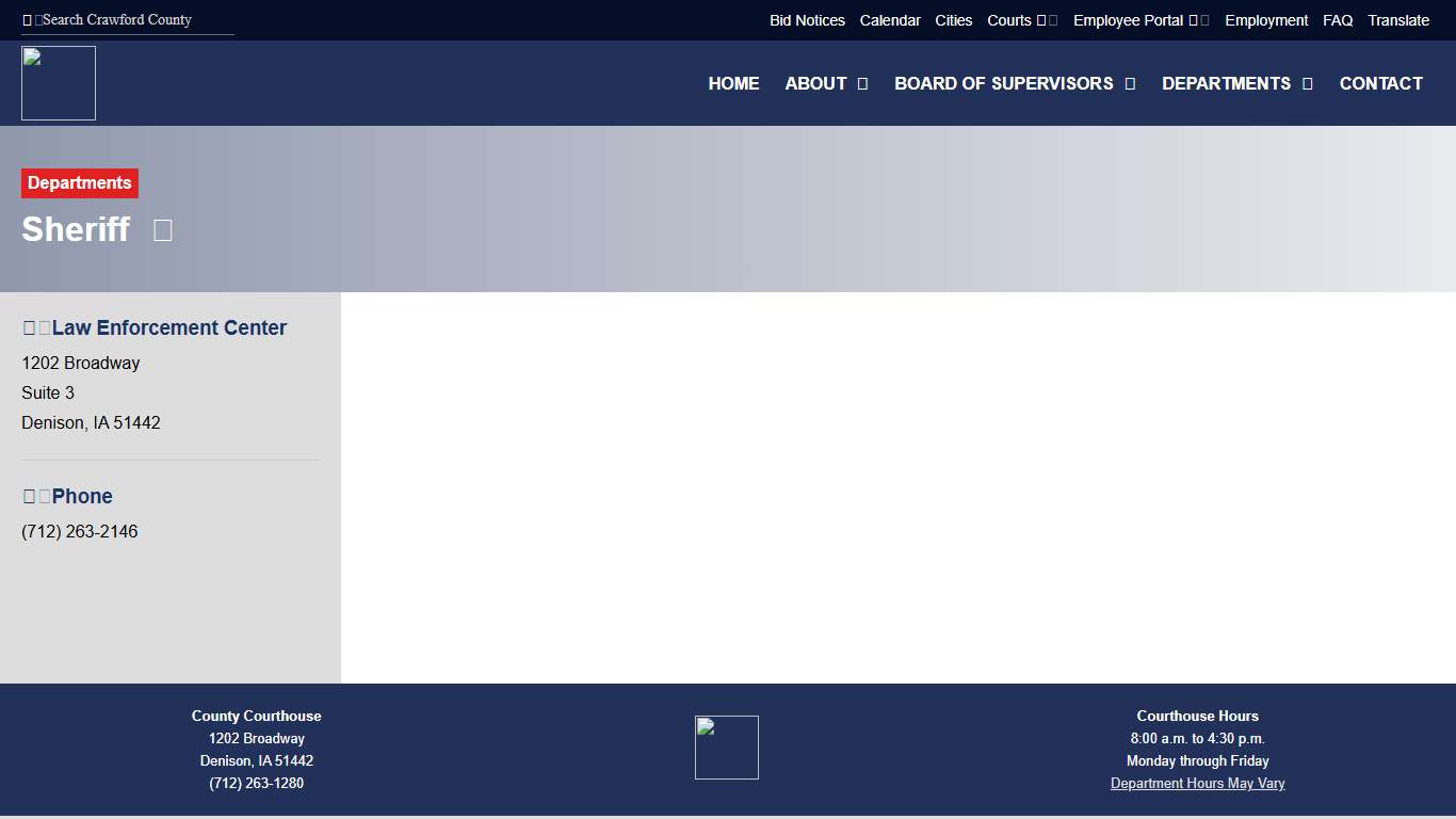 Sheriff - Crawford County, Iowa